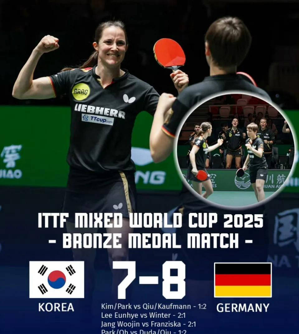 韩国队险胜德国队，马龙关键制胜